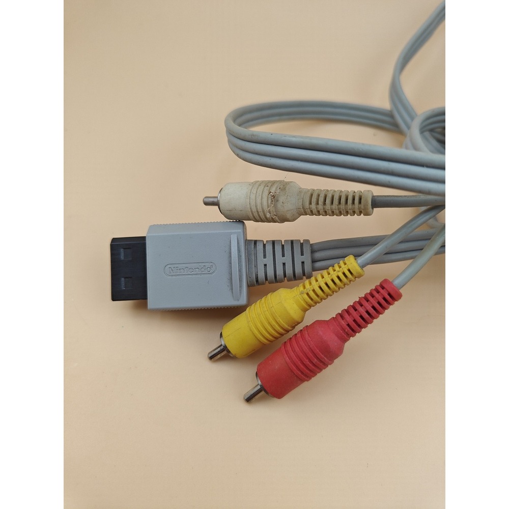 Nintendo Wii RCA Cable RVL-009 OEM AV Cord Composite Video Audio Tested
